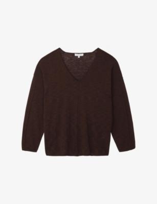 Relaxed-Fit V-Neck Cotton and Linen Jumper by THE WHITE COMPANY