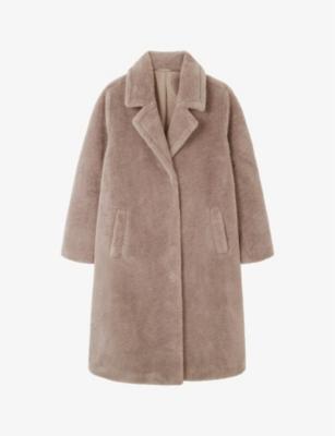 Relaxed-fit side-pocket faux-fur coat by THE WHITE COMPANY