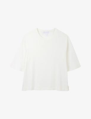 Ribbed Oversized-Fit Stretch Modal and Cotton-Blend T-Shirt by THE WHITE COMPANY