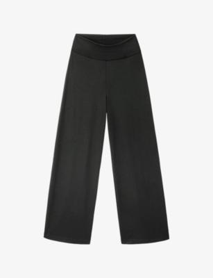 Roll-Top Wide-Leg High-Rise Stretch-Modal Trousers by THE WHITE COMPANY