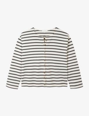 Round-Neck Button-Up Cotton Top by THE WHITE COMPANY