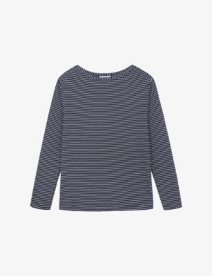 Slash-Neck Ribbed Modal and Cotton-Blend Top by THE WHITE COMPANY