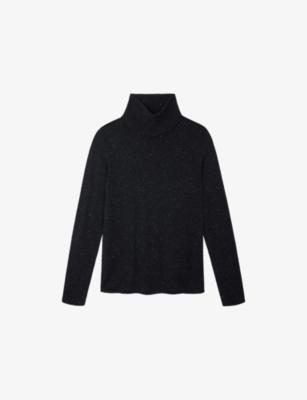 Sparkle Funnel-Neck Cotton-Blend Jumper by THE WHITE COMPANY