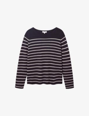 Striped Boat-Neck Wool-Blend Jumper by THE WHITE COMPANY