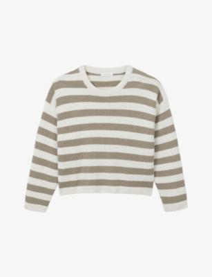 Striped Relaxed-Fit Cotton-Blend Jumper by THE WHITE COMPANY