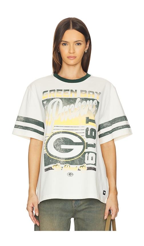 The Wild Collective Packers Drop Shoulder Vintage Tee in Cream by THE WILD COLLECTIVE