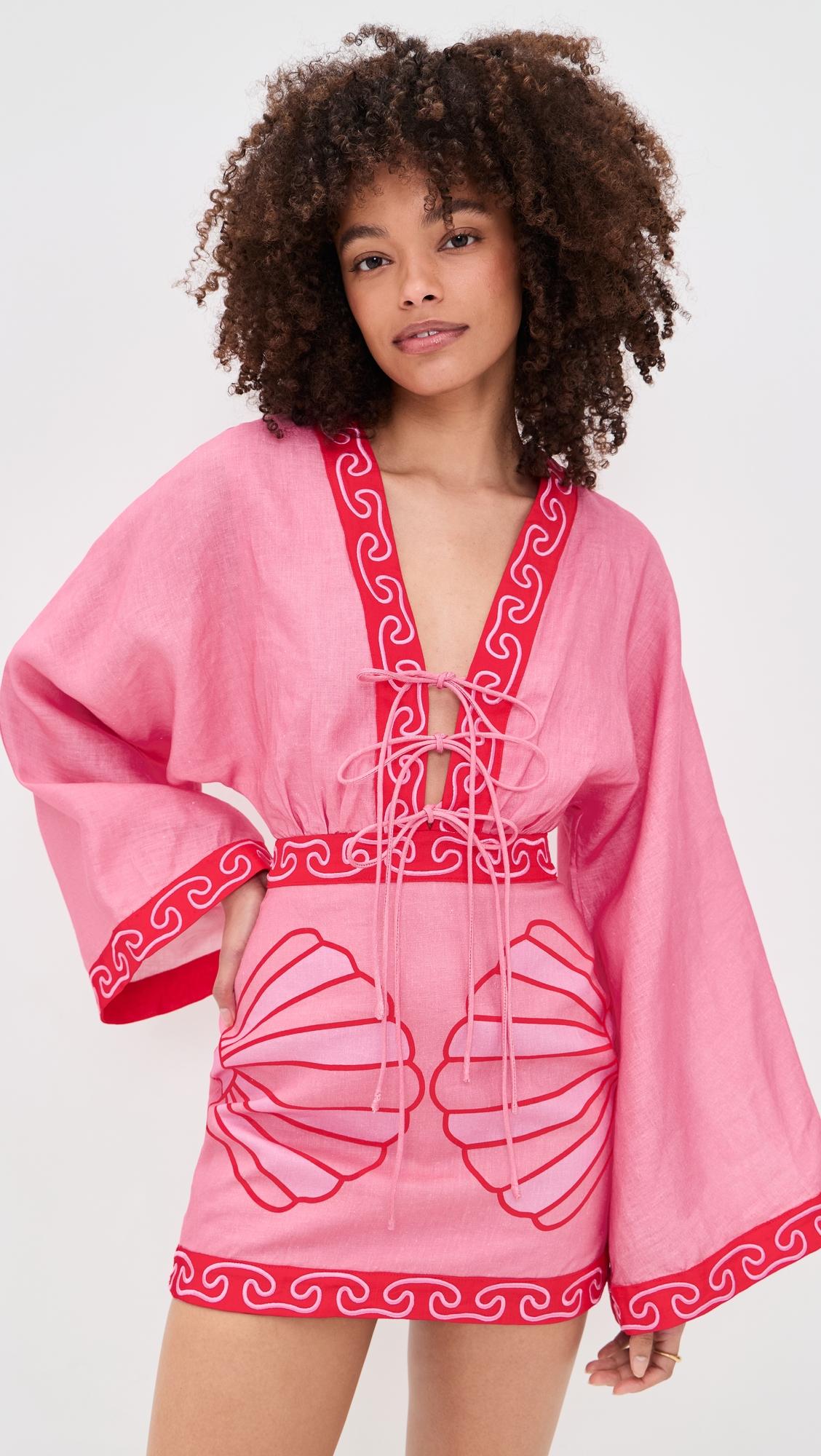 Concha Long Sleeve Mini Dress by THE WOLF GANG