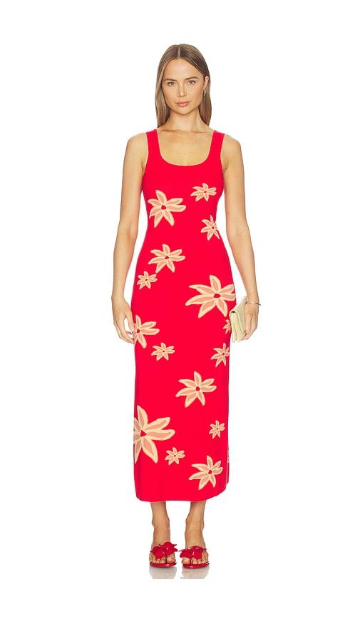 The Wolf Gang Aggie Maxi Dress in Red by THE WOLF GANG