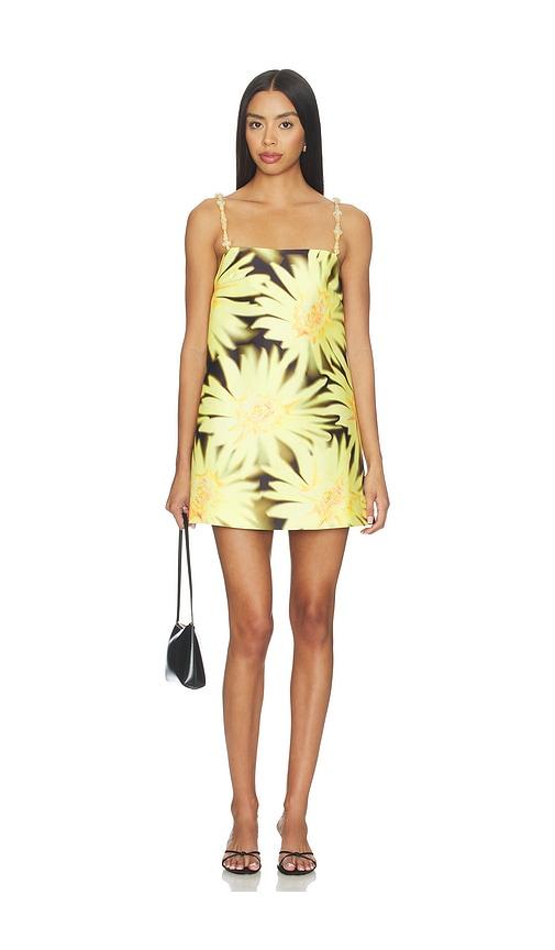 The Wolf Gang Palma Mini Dress in Yellow by THE WOLF GANG