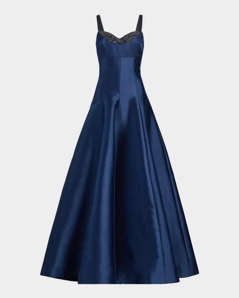 Alba Beaded Mikado Sweetheart Gown by THEIA
