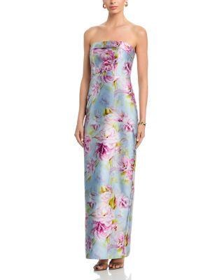 Cleo Strapless Column Gown by THEIA