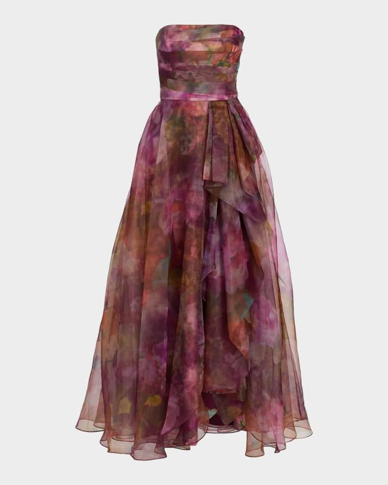 Floria Strapless Organza Gown by THEIA