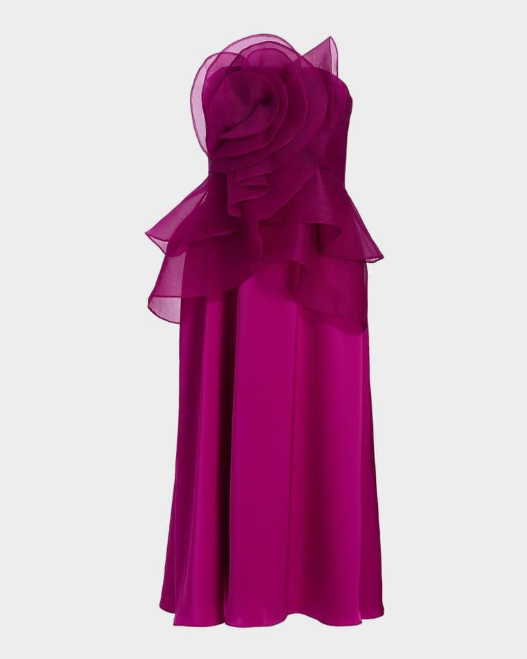 Victoria Draped Rose Cocktail Dress by THEIA