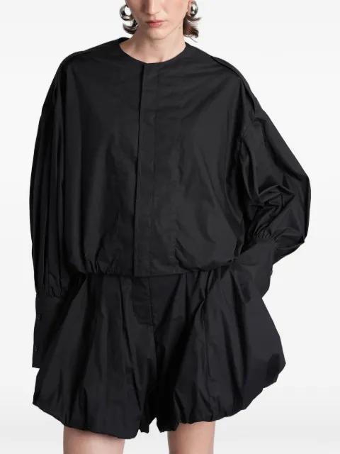 Diana pleated puff-sleeve blouse by THELATEST