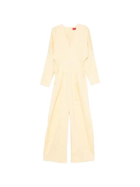V-neck pleated jumpsuit by THELATEST