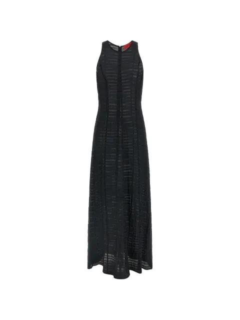 striped sleeveless maxi dress by THELATEST