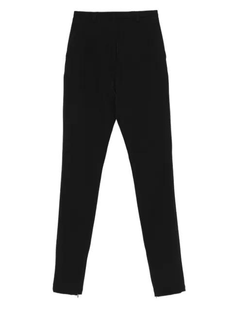 zip-detail flat-front trousers by THELATEST