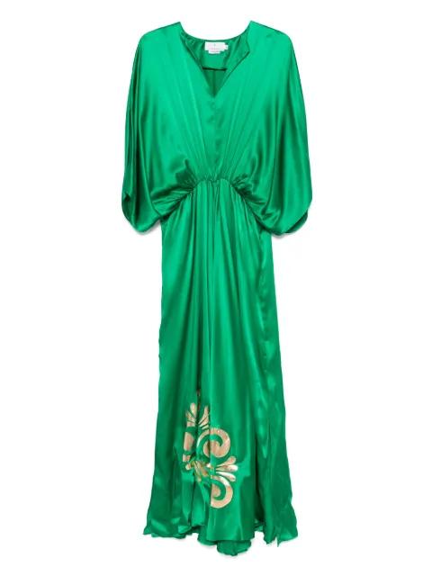 Iris silk maxi dress by THEMIS Z