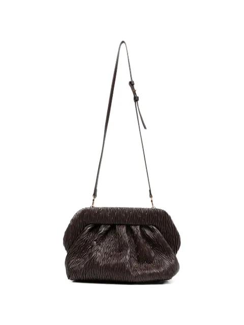 Bios gathered leather clutch bag by THEMOIRE