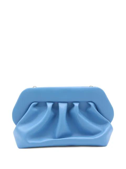 THEMOIRè ruched leather clutch bag by THEMOIRE