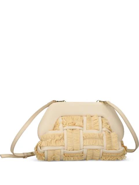 woven fringed small crossbody bag by THEMOIRE