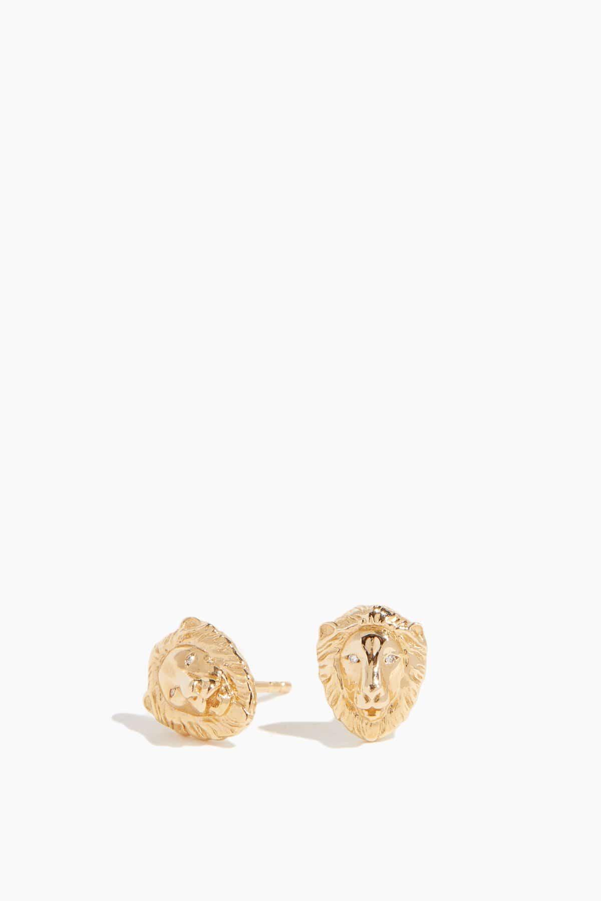 Lion Head Studs by THEODOSIA