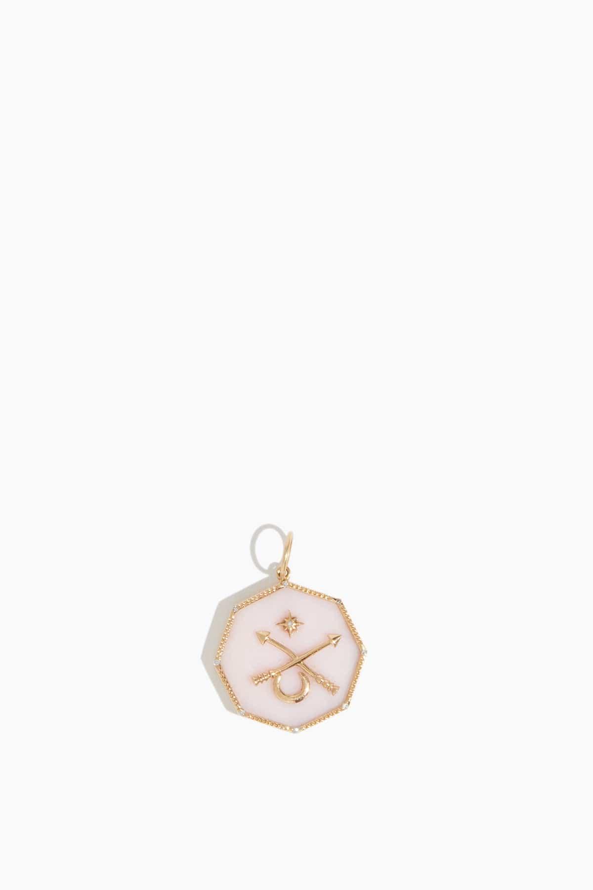 Pink Opal Crossed Arrow Pendant by THEODOSIA