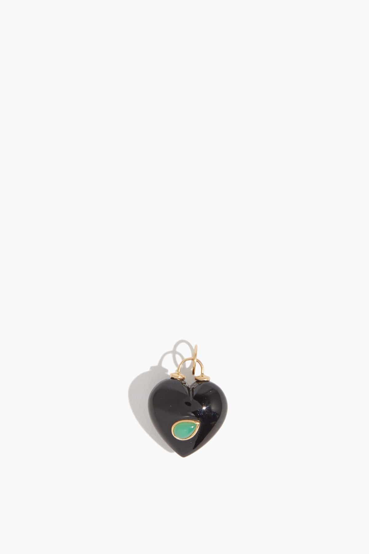 Puffy Black Onyx and Chrysoprase Pendant by THEODOSIA