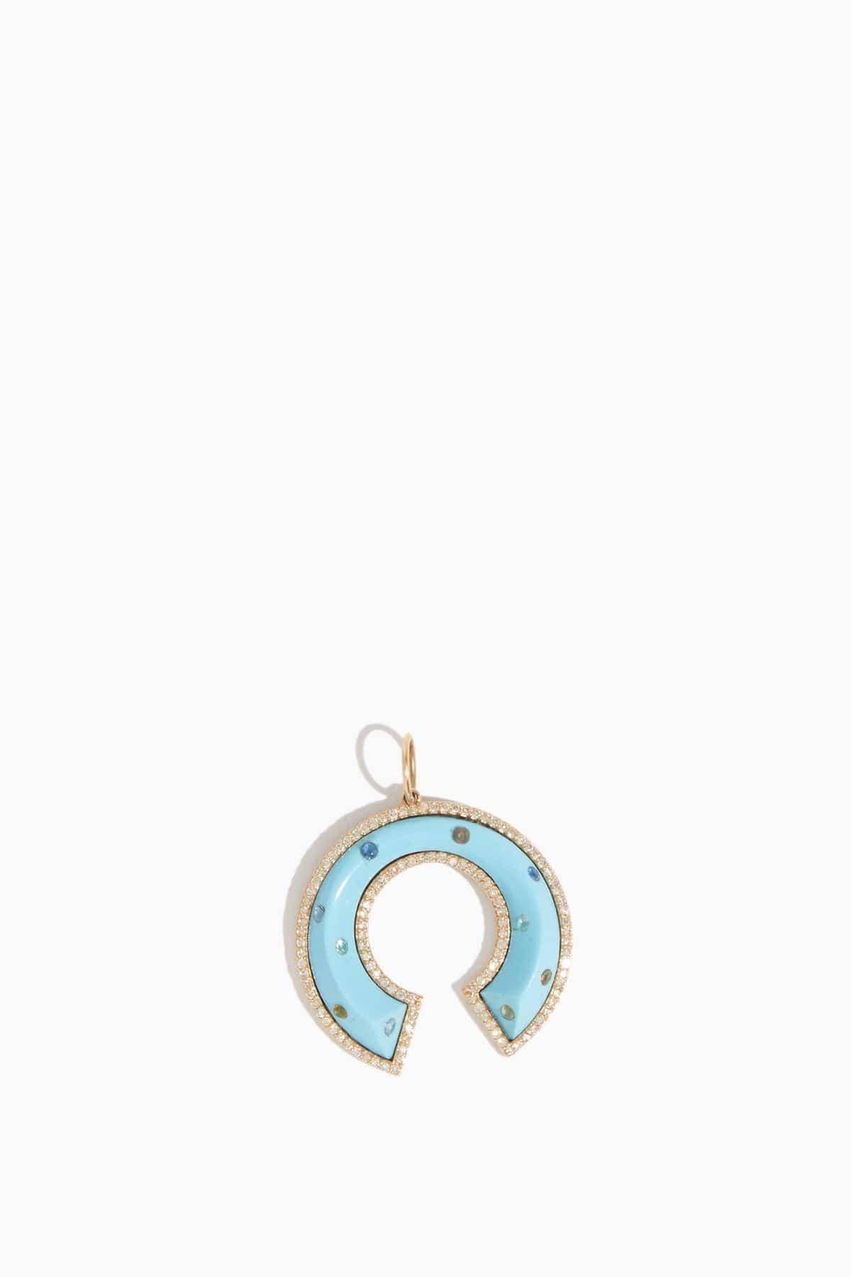 Turquoise Horseshoe Pendant by THEODOSIA