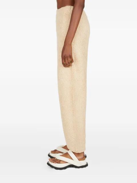 teddy-weave elasticated-cuff trousers by THEOPEN PRODUCT