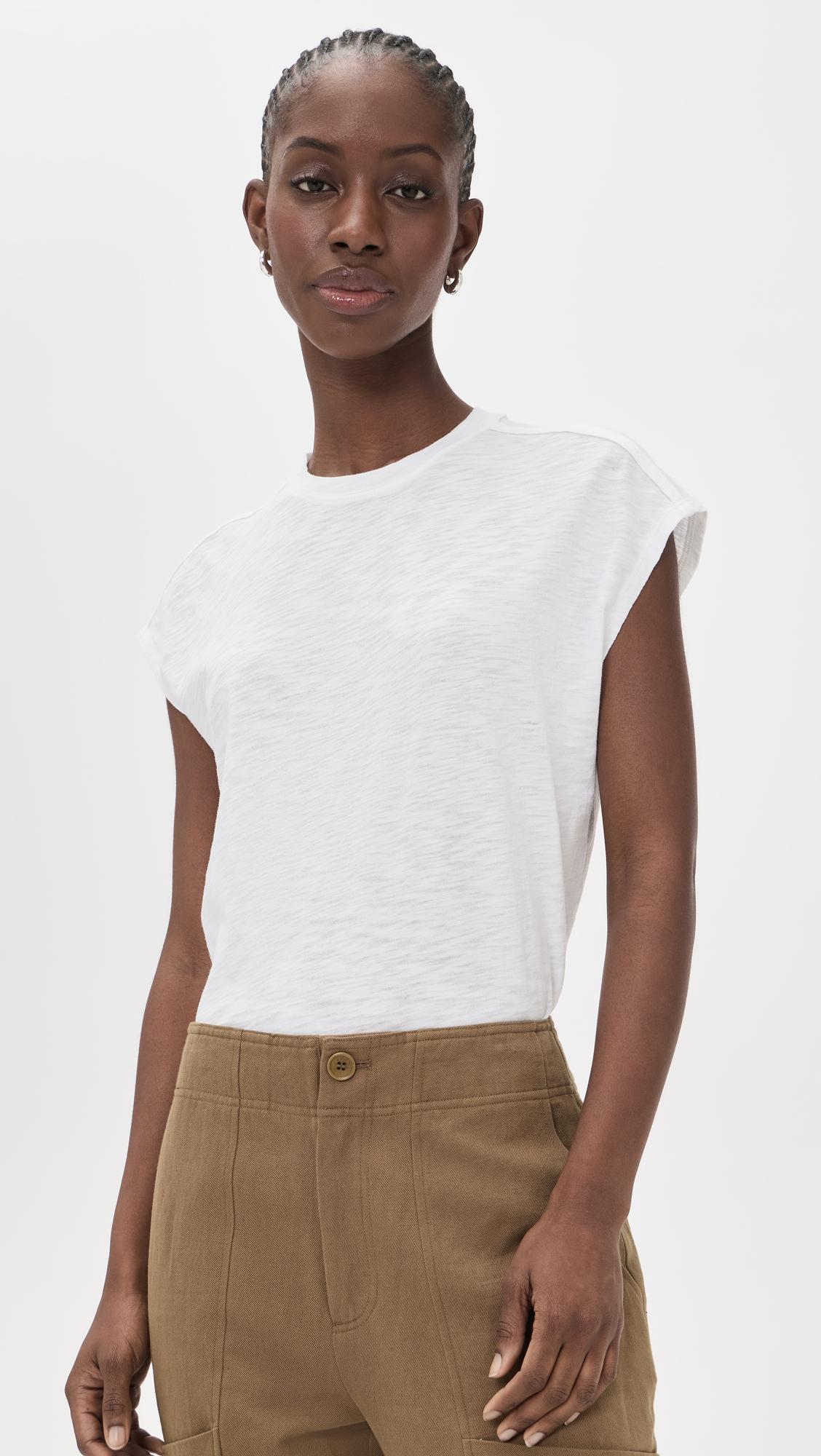 Bind Neck Boxy Tee by THEORY