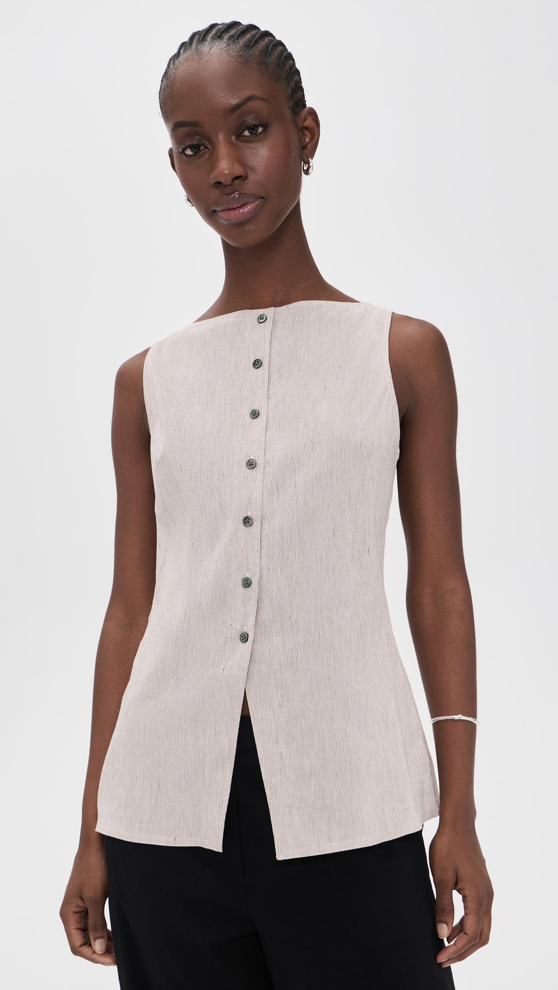 Boat Neck Cutaway Top by THEORY