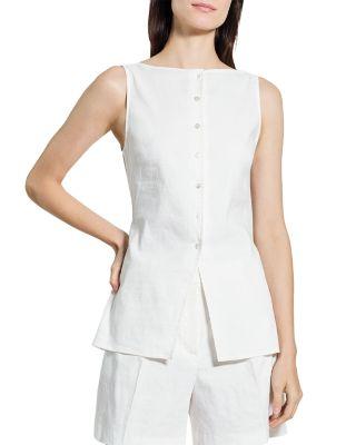 Boat Neck Sleeveless Top by THEORY