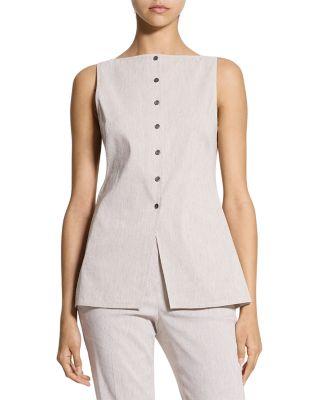 Boat Neck Sleeveless Top by THEORY
