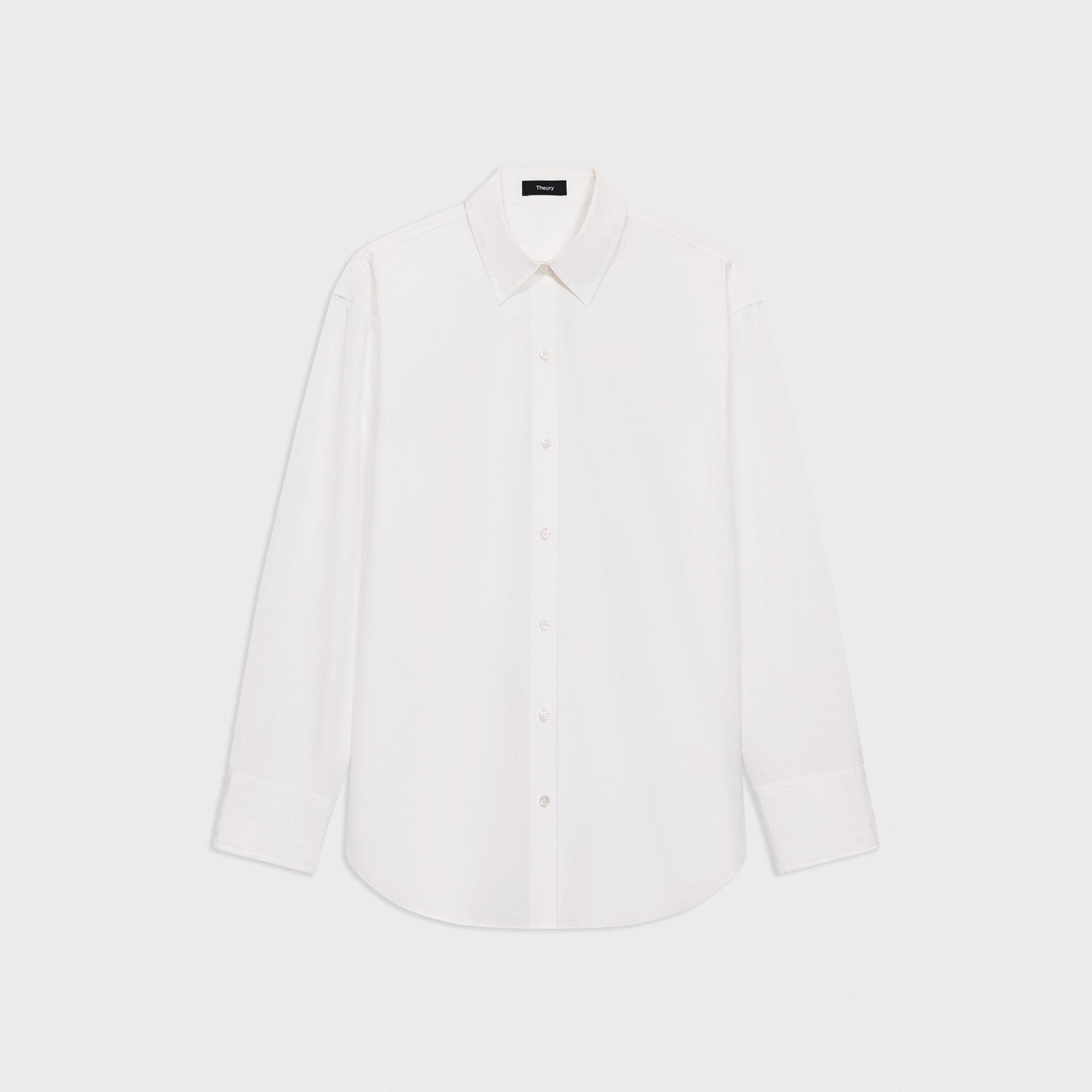 Boyfriend Shirt in Good Cotton by THEORY