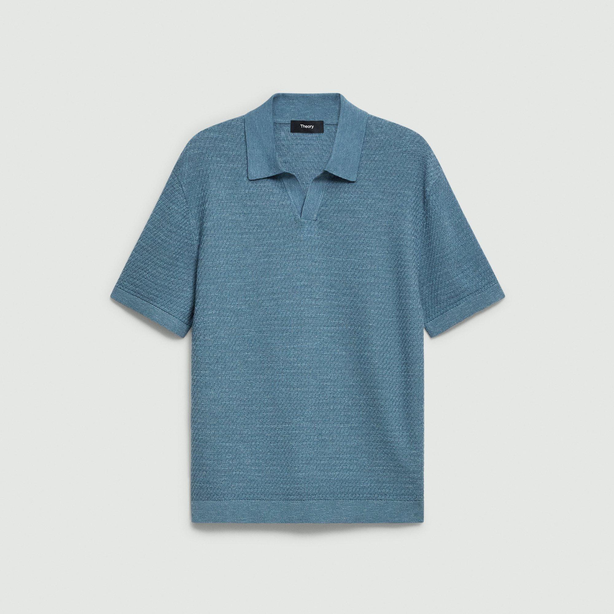 Brenan Polo Shirt in Pacific Linen by THEORY