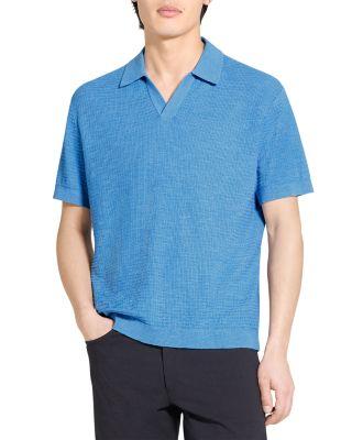 Brenan Polo in Neo Pacific Linen by THEORY