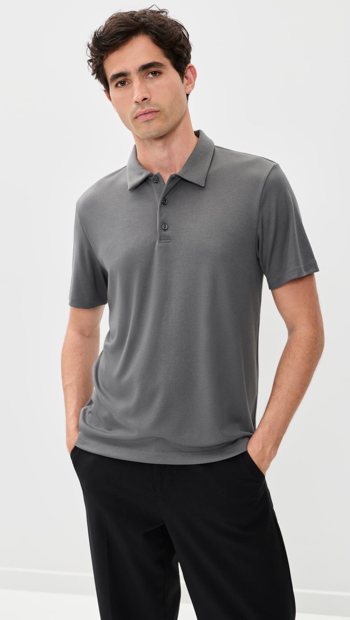 Bron Polo in Modal Jersey by THEORY