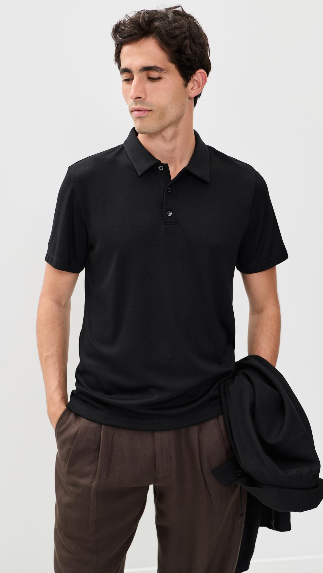 Bron Polo in Modal Jersey by THEORY