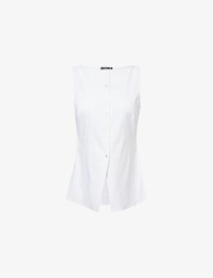 Btnk Cutaway Linen-Blend Top by THEORY