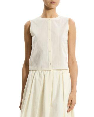 Button Front Corded Top by THEORY