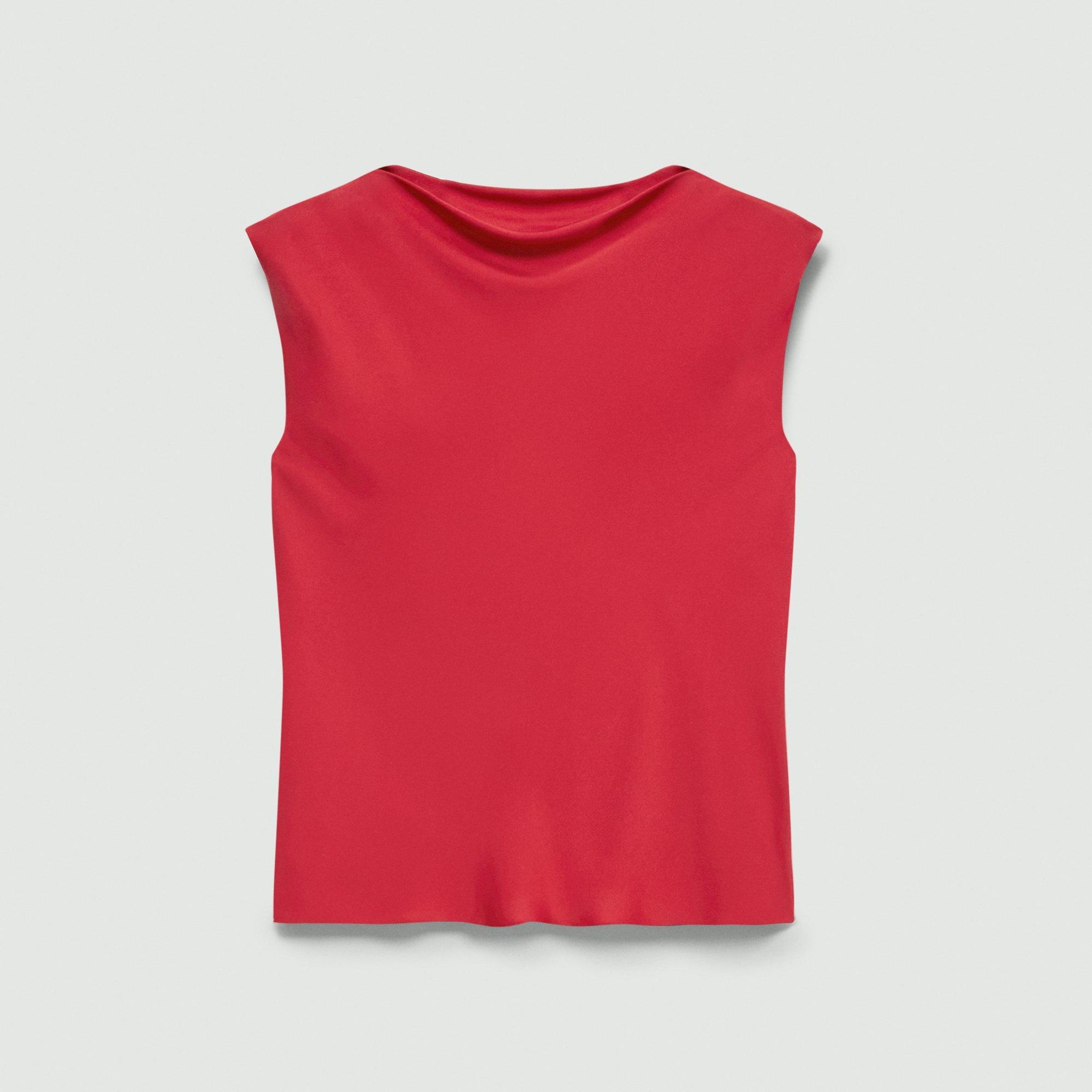 Cowl Neck Top in Silk Georgette by THEORY