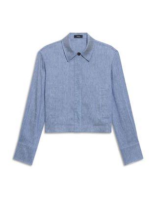 Cropped Denim Jacket by THEORY
