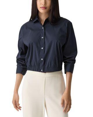 Cropped Shirt in Good Cotton by THEORY