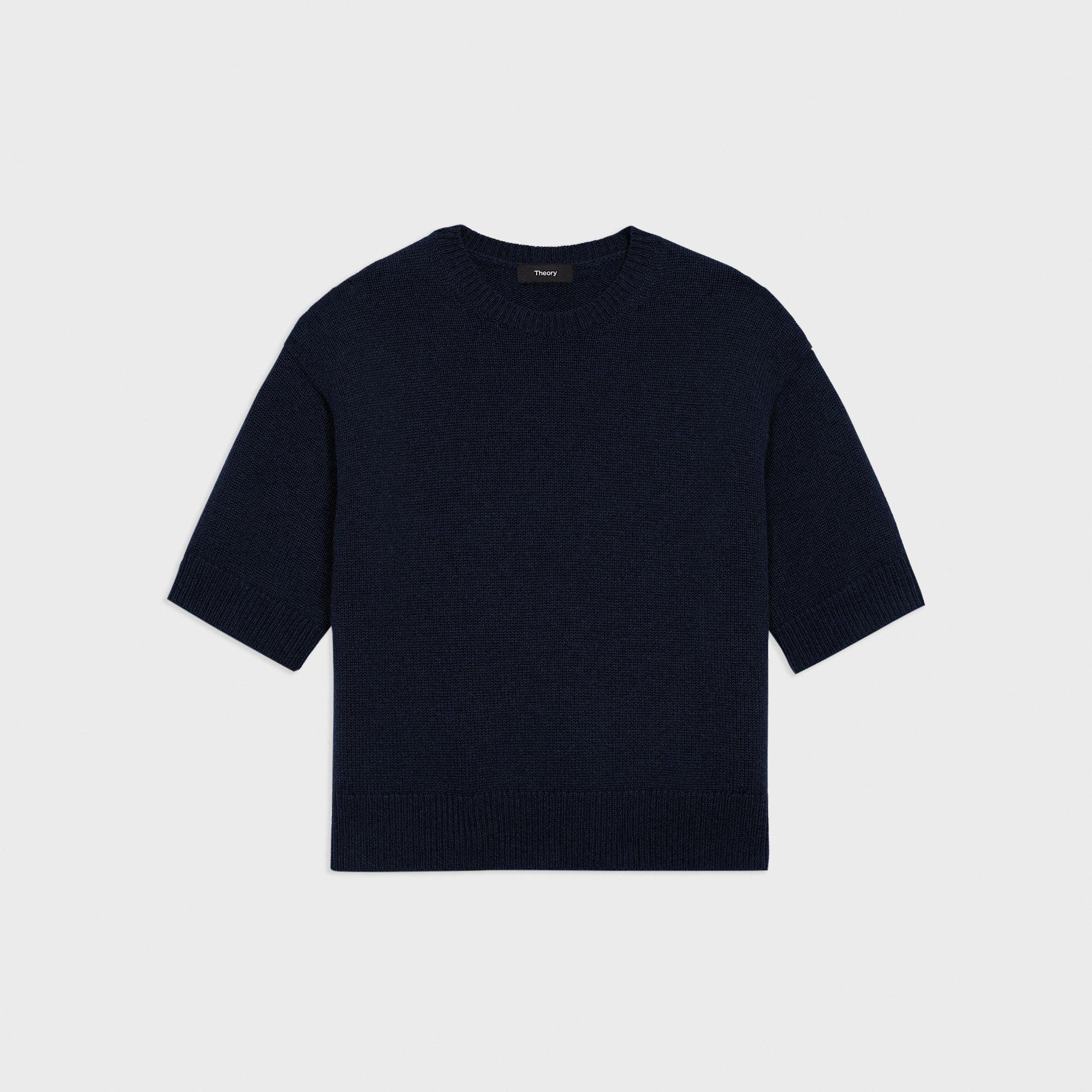 Cropped Tee in Cashmere by THEORY