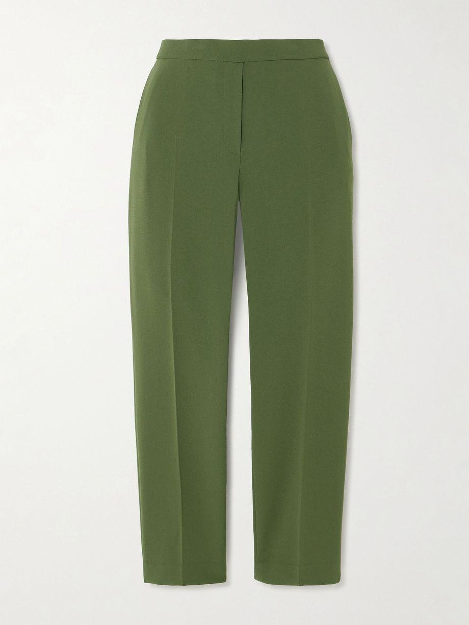 Cropped crepe slim-fit pants by THEORY