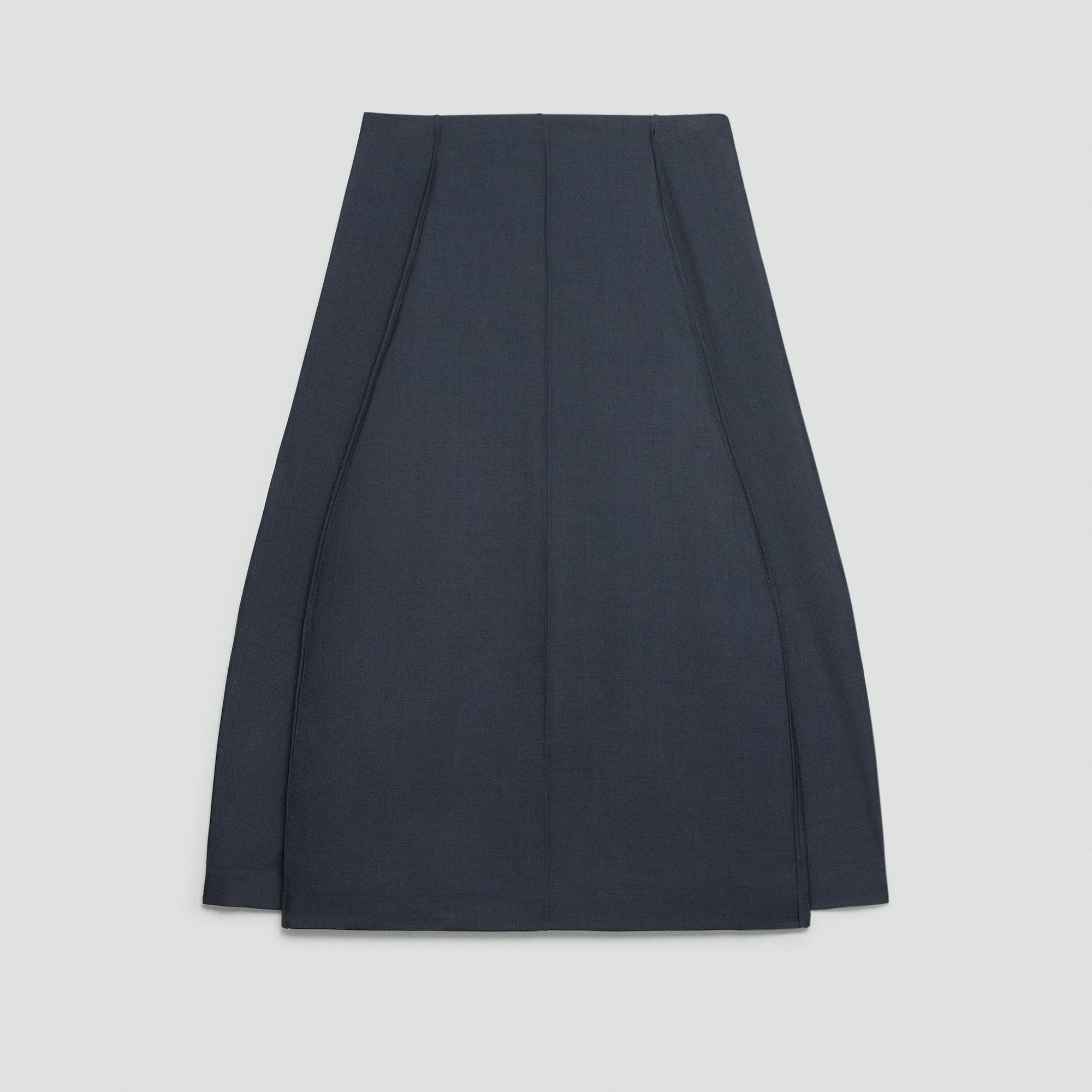 Curved Flare Skirt in City Twill by THEORY