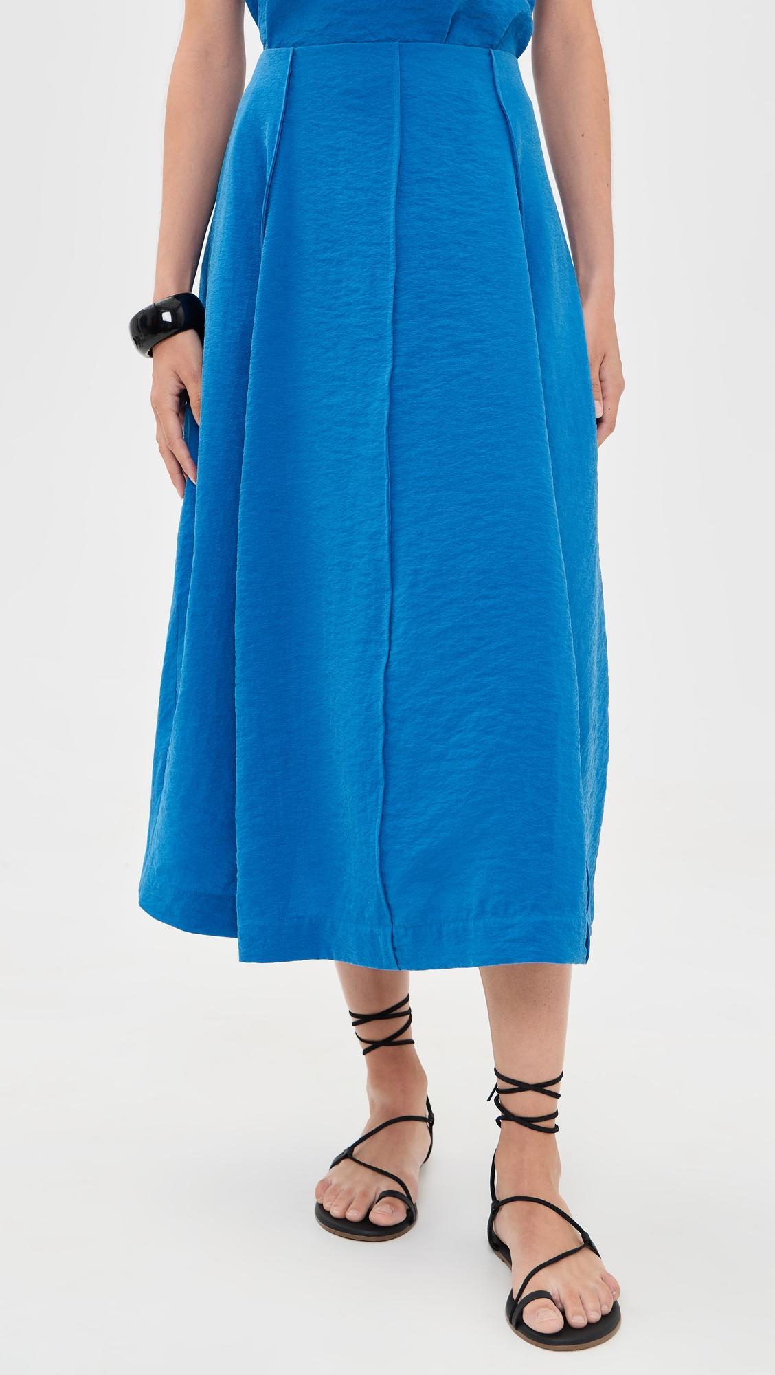 Curved Parachute Skirt by THEORY