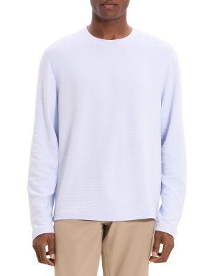 Delroy in Studio T Jacquard Relaxed Fit Long Sleeve Tee by THEORY