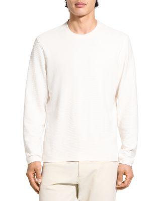 Delroy in Studio T Jacquard Relaxed Fit Long Sleeve Tee by THEORY